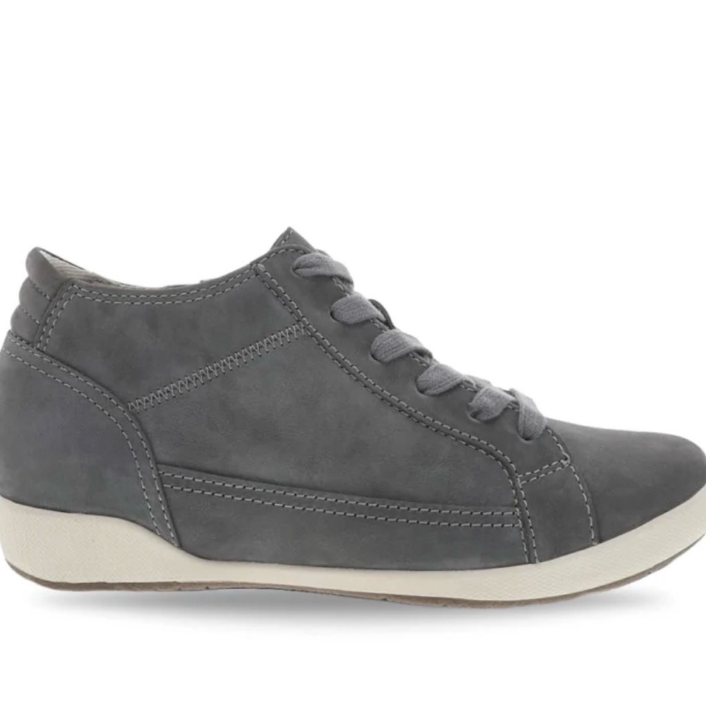 Dansko Onyx Slate Nubuck Leather Side Zip Sneaker Bootie EU 40